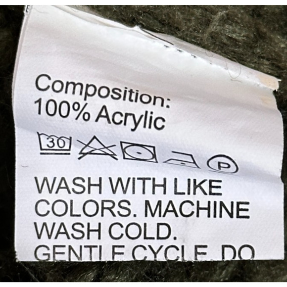 Fashion Oversized Olive Green Black Open Front Long Cardigan Medium Rock & Love - Picture 7 of 7